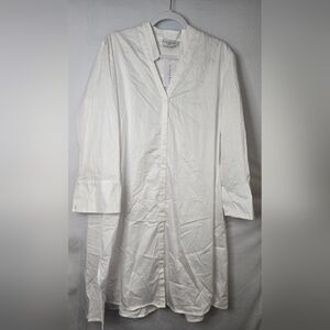 Harshman NWT Toula Tunic White Button-Up Shirt Dress Size Large